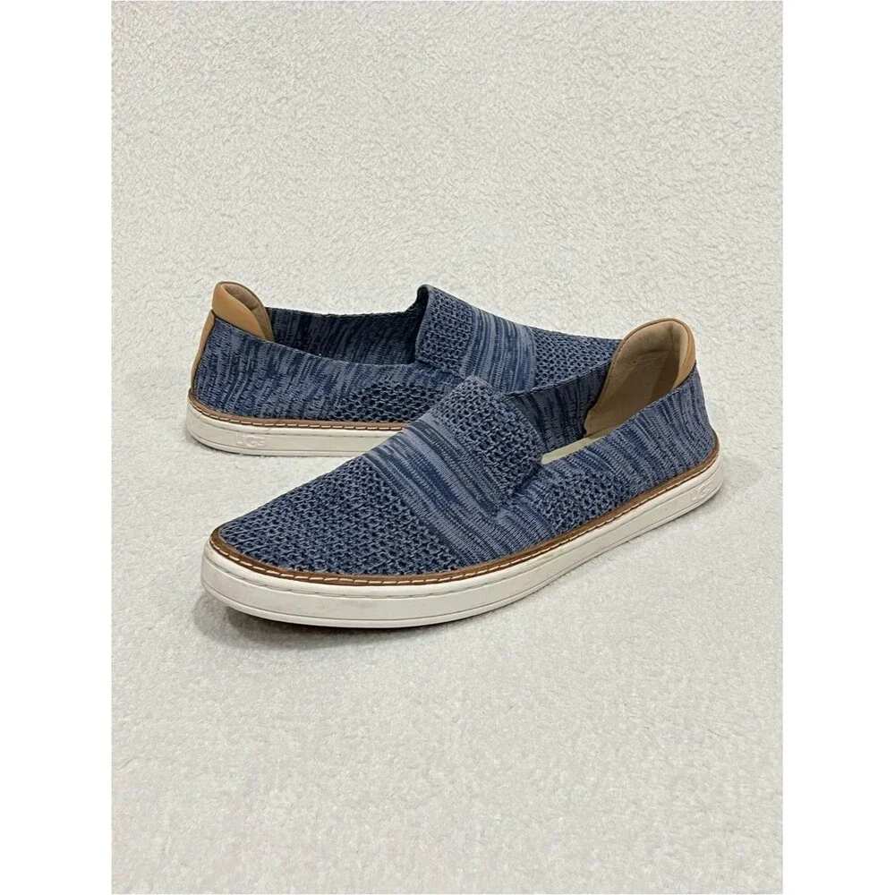 UGG Sammy Navy Heather Knit Slip On Sneakers Size 9